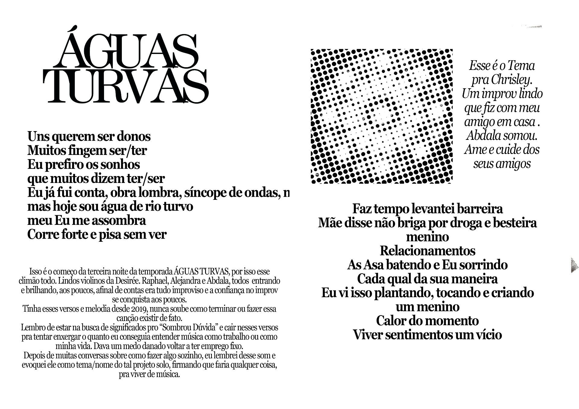 Zine Dias Fora Almeida — Águas Turvas e Tema pra Chrisley